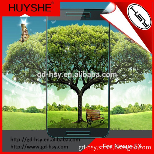 HUYSHE 9h 0.3mm 2.5d custom printing screen protector for Nexus 5x full covered tempered glass screen protector
